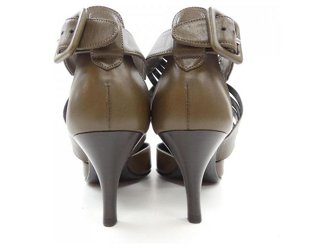 Hermès Hermes Leder Pumps 35.5 Grün Khaki - Ansicht 5