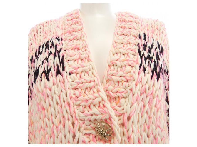 Timeless Cardigan Chanel Negro Rosa Blanco - vista 6