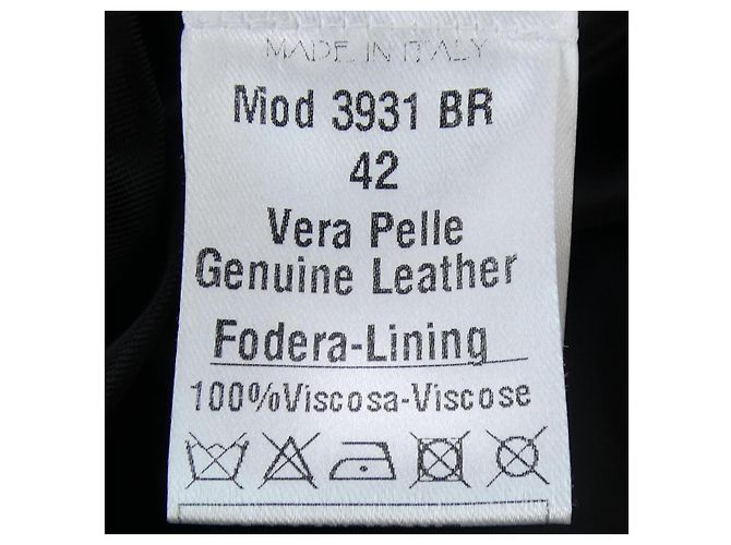 Autre Marque Lederjacke aus Lamm SILENCE Schwarz - Ansicht 3
