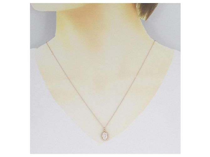 Autre Marque Collana in oro rosa K14 e zircone cubico - vista 6