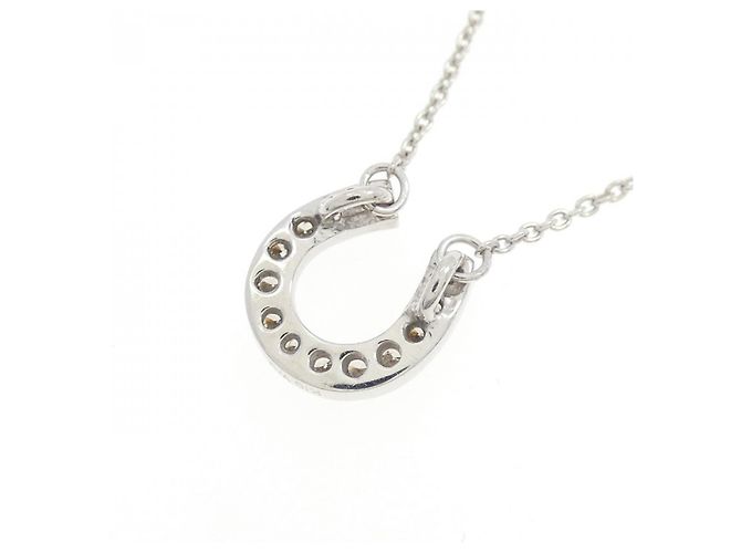 Autre Marque Collana Horseshoe in Diamanti Au750 Argento - vista 3