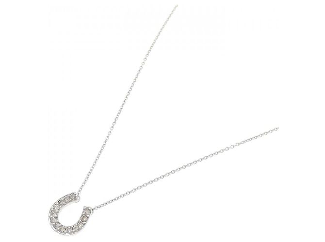Autre Marque Collana Horseshoe in Diamanti Au750 Argento - vista 5