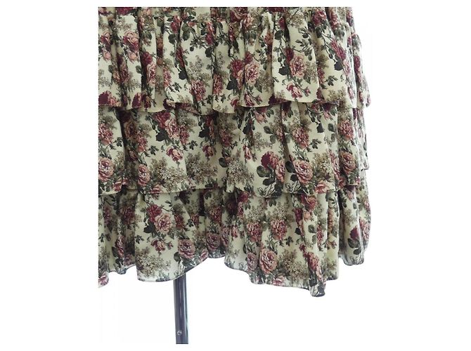 Falda Louis Vuitton Roja Beige - vista 6