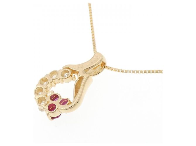 Autre Marque Collana con rubino e diamanti Au750 D'oro - vista 4