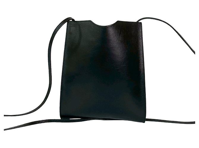 Hermès Borsa a tracolla in pelle Hermes Omenito Nero - vista 2