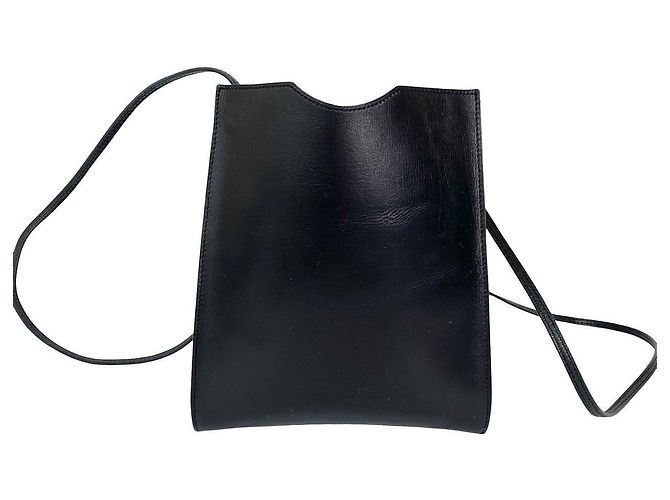 Hermès Borsa a tracolla in pelle Hermes Omenito Nero - vista 4