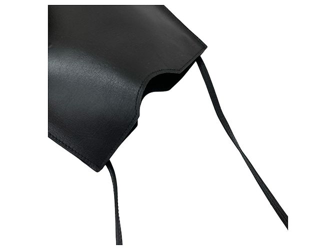 Hermès Borsa a tracolla in pelle Hermes Omenito Nero - vista 5