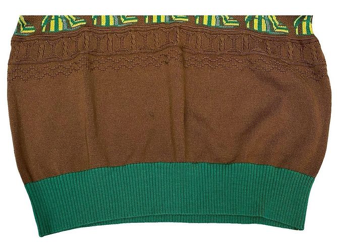 Christian Dior Wollpullover Braun Grün Gelb - Ansicht 9