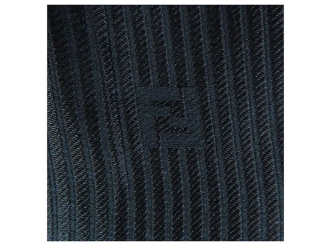 Pantaloncini con strisce sfumate e ricamo logo Fendi FF Nero - vista 6