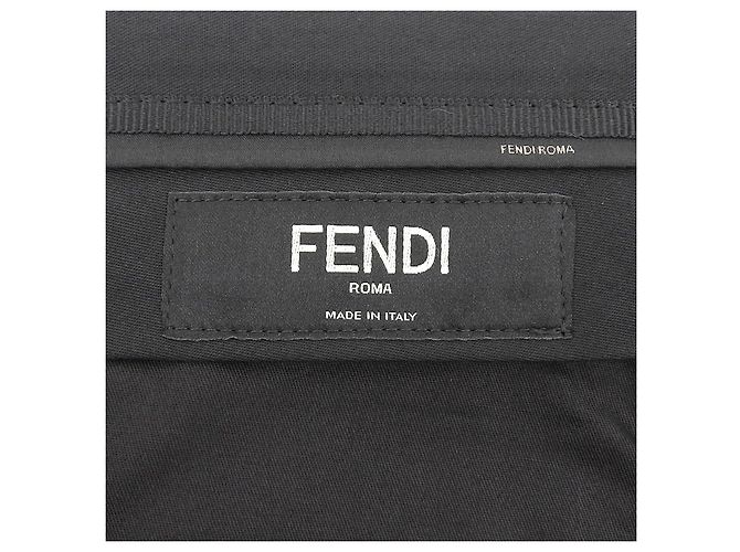 Pantaloncini con strisce sfumate e ricamo logo Fendi FF Nero - vista 7