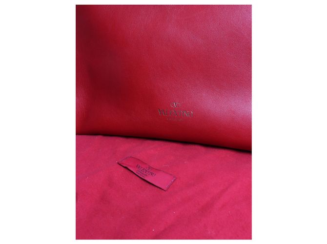 Valentino Borsa a mano Red rockstud in pelle Rosso - vista 7