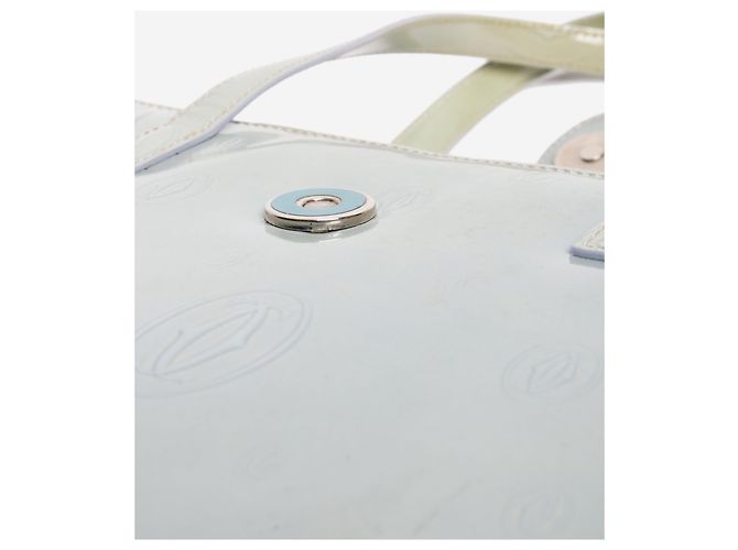 Cartier Mini-Tote-Bag aus hellblauem Lackleder - Ansicht 6