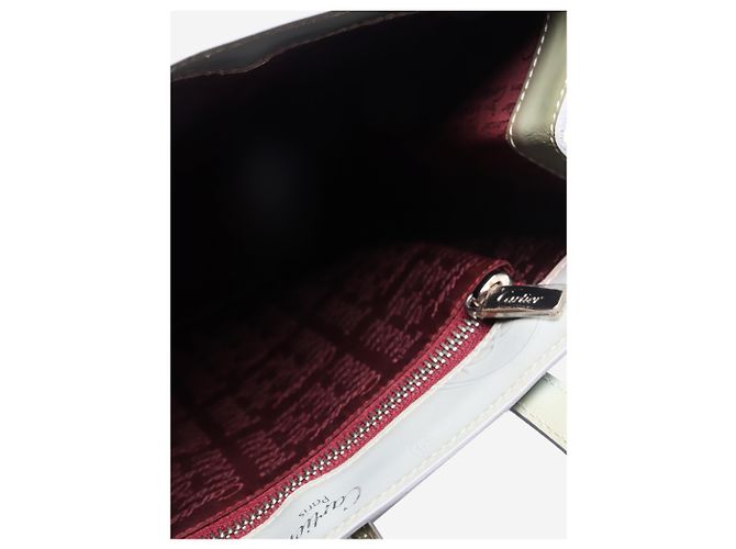 Cartier Mini-Tote-Bag aus hellblauem Lackleder - Ansicht 7