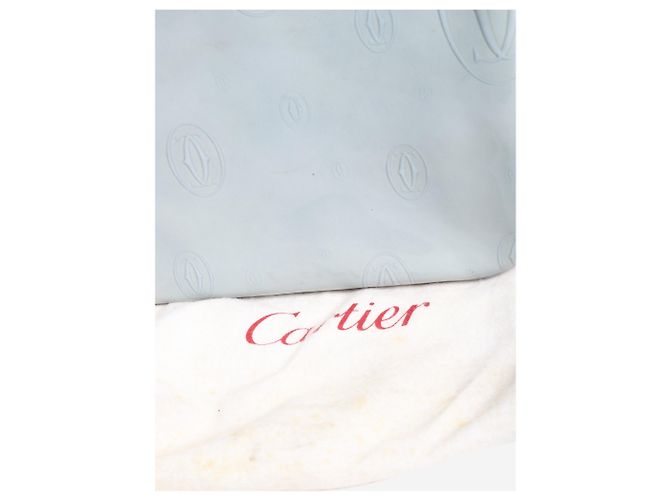 Cartier Mini-Tote-Bag aus hellblauem Lackleder - Ansicht 9