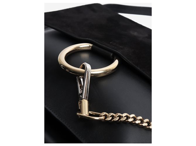 Chloé Borsa in pelle scamosciata nera Faye Nero - vista 3