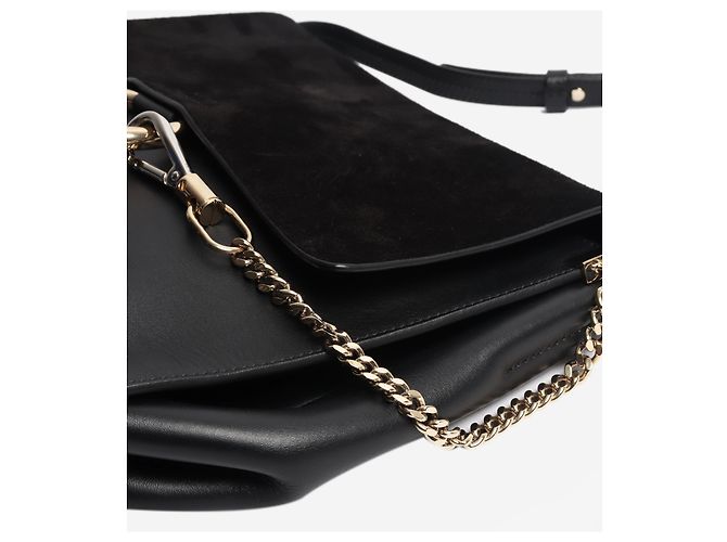 Chloé Borsa in pelle scamosciata nera Faye Nero - vista 4