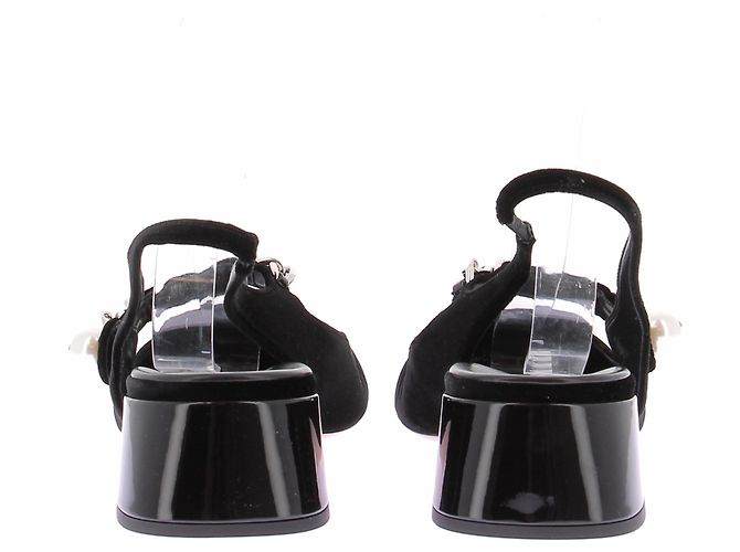 Miu Miu Slingback in velluto nero - vista 2