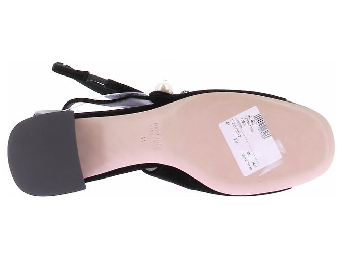 Miu Miu Slingback in velluto nero - vista 7
