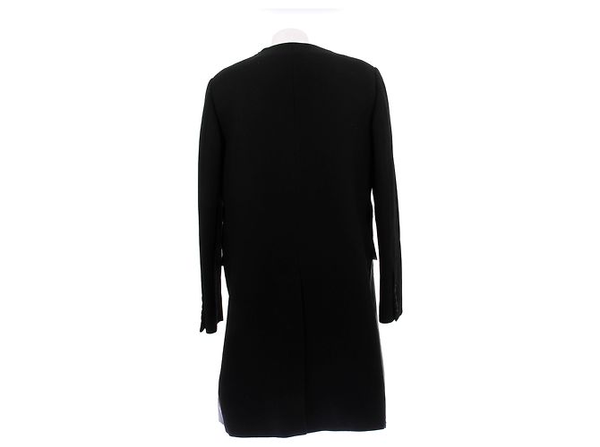 Givenchy Giacca in pelle nera e shearling Nero - vista 2