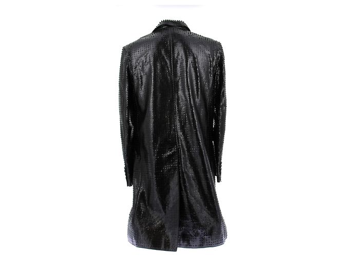 Givenchy Perforated leather coat Black - view 2