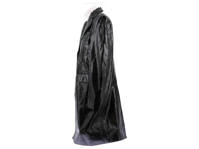 Givenchy Perforated leather coat Black - view 3