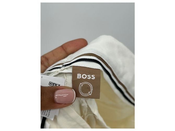 Hugo Boss Leinenhose weiß - Ansicht 3