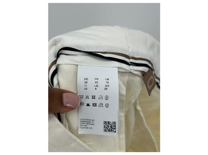 Hugo Boss Leinenhose weiß - Ansicht 4