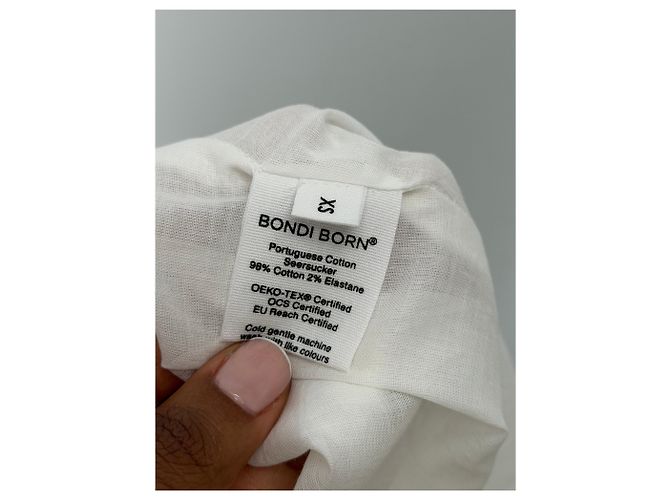Autre Marque Vestido de algodón blanco BONDI BORN - vista 6