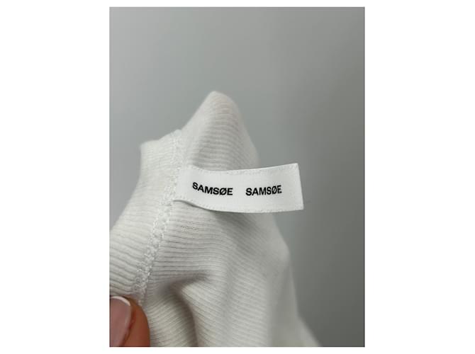 Camiseta de tirantes blanca de algodón Samsoe & Samsoe Blanco - vista 5
