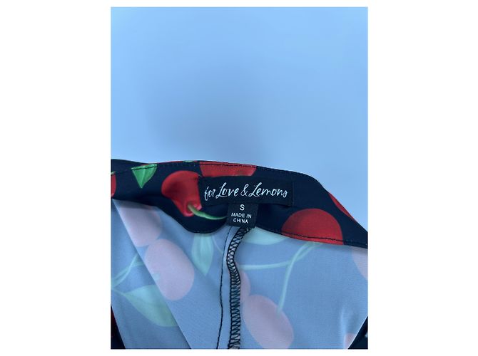 Autre Marque Caprihose mit Kirschmuster Schwarz - Ansicht 3