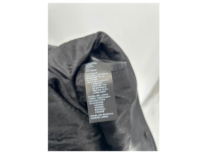 The Kooples Schwarze Lederjacke mit Fransen - Ansicht 7