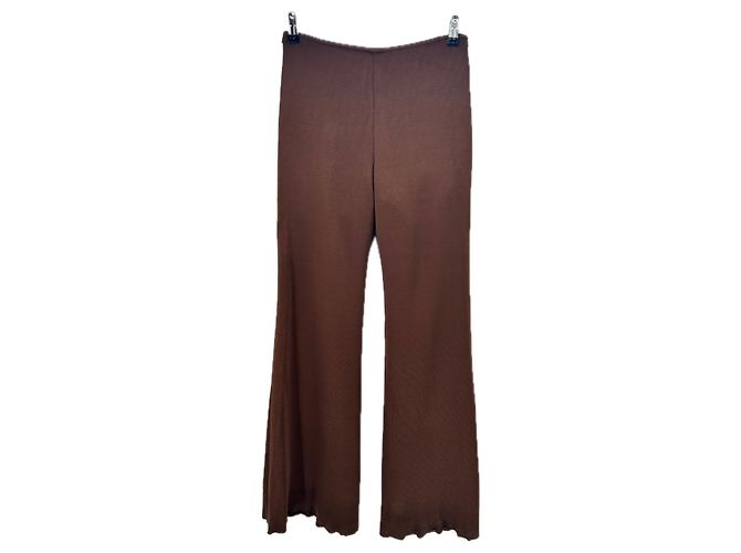 Autre Marque Pantalones LA GALPA marrones de viscosa XS Castaño - vista 2
