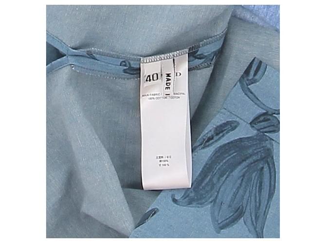 Camisa Leonard estampada azul de algodón - vista 5