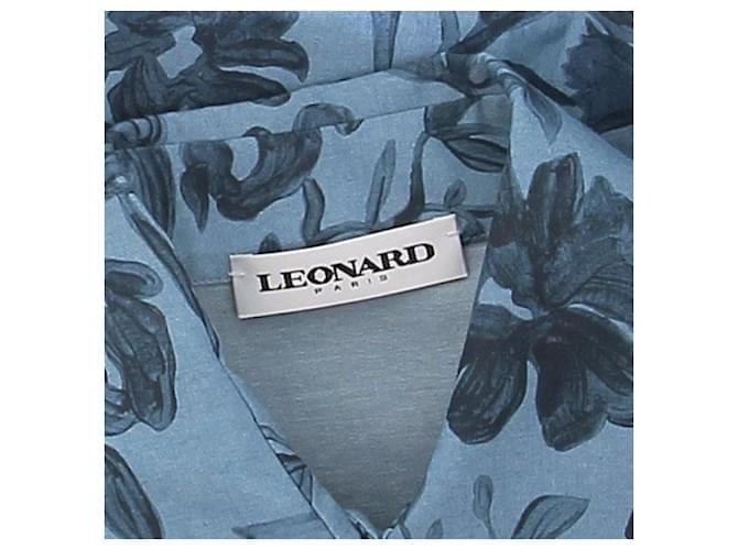 Camisa Leonard estampada azul de algodón - vista 6