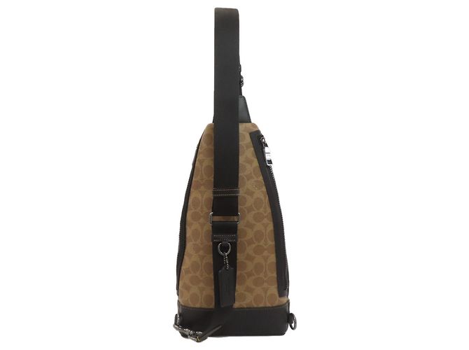 Coach CY801 Dominique Sling Pack Marrone Nero - vista 2
