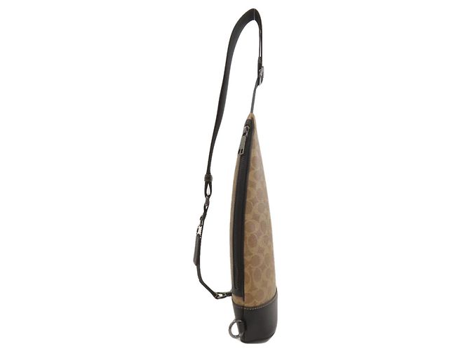 Coach CY801 Dominique Sling Pack Marrone Nero - vista 3