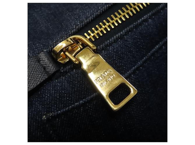 Borsa 2-Way Prada Canapa Blu - vista 12