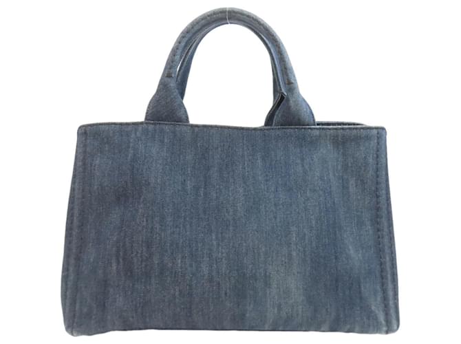 Borsa 2-Way Prada Canapa Blu - vista 2