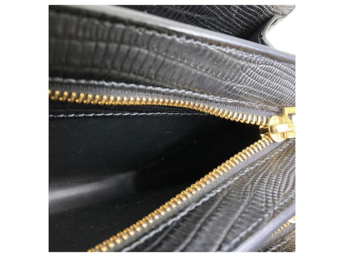 Borsa a tracolla Marni Trunk Reverse Embossed Leather Nero - vista 10