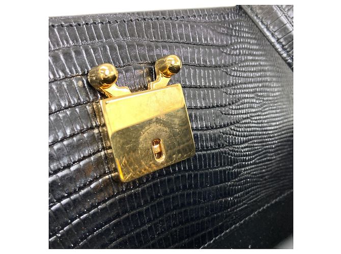 Borsa a tracolla Marni Trunk Reverse Embossed Leather Nero - vista 16