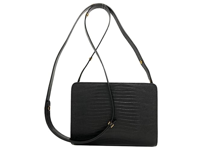 Borsa a tracolla Marni Trunk Reverse Embossed Leather Nero - vista 2