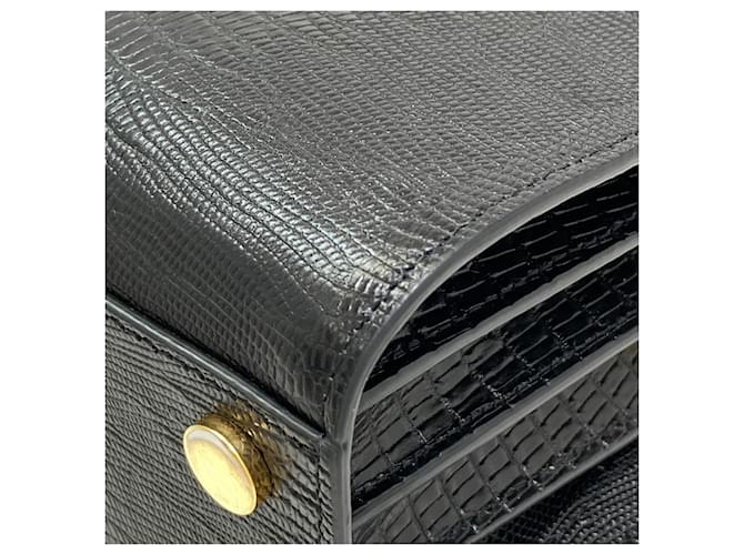 Borsa a tracolla Marni Trunk Reverse Embossed Leather Nero - vista 22