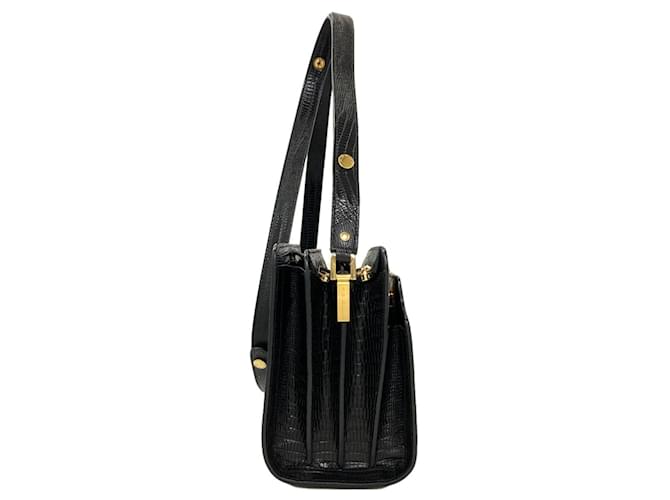 Borsa a tracolla Marni Trunk Reverse Embossed Leather Nero - vista 3