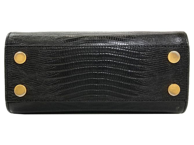 Borsa a tracolla Marni Trunk Reverse Embossed Leather Nero - vista 4