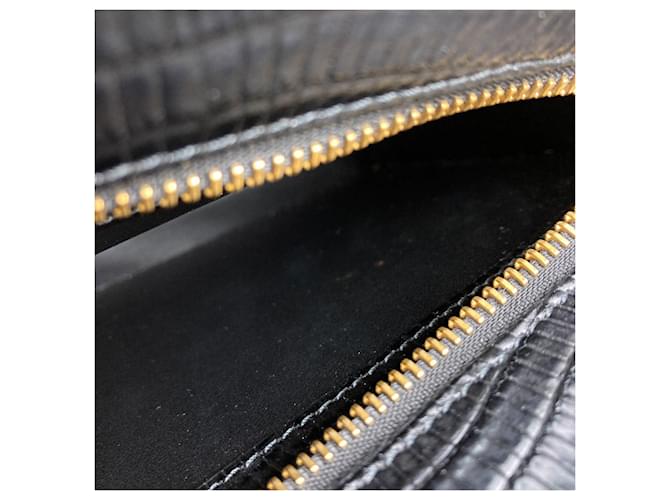 Borsa a tracolla Marni Trunk Reverse Embossed Leather Nero - vista 9