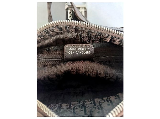 Borsa a tracolla Dior Flight in pelle marrone - vista 14