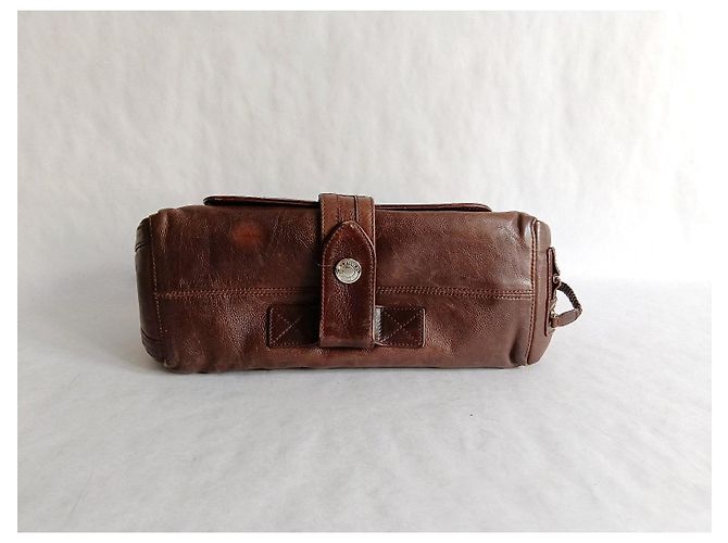 Borsa a tracolla Dior Flight in pelle marrone - vista 5