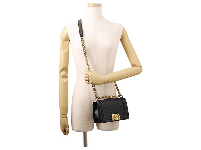 Borsa Chanel Boy Small Matelassé Nera Nero - vista 5
