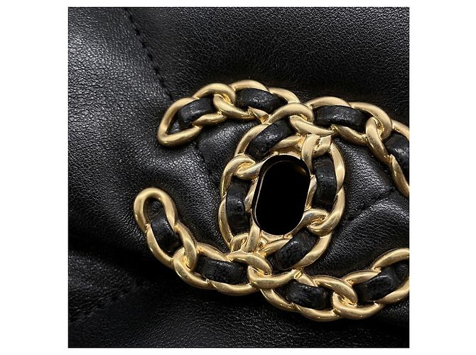 Borsa a tracolla con catena Chanel CHANEL19 Nero - vista 12
