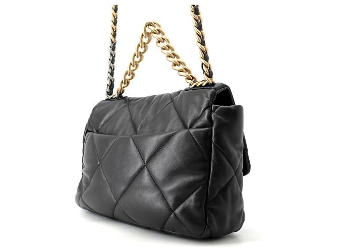 Borsa a tracolla con catena Chanel CHANEL19 Nero - vista 2